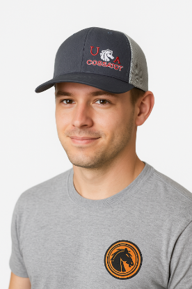 Young adult male wearing a baseball cap
