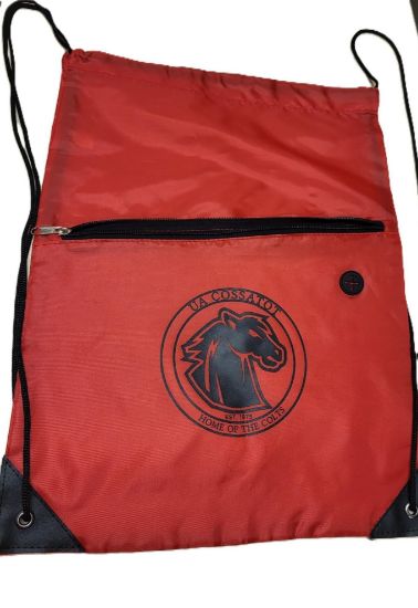 Picture of Red & Black Drawstring Backpack 