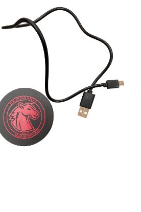 Round wireless charger with Colts logo