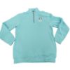 Aqua quarter-zip sweatshirt with UA Cossatot Colts logo