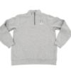 Heather gray quarter-zip sweatshirt with UA Cossatot Colts logo