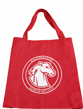Red Canvas Tote with UA Cossatot logo