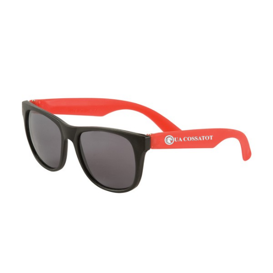 Red and Black Sunglasses with UA Cossatot logo