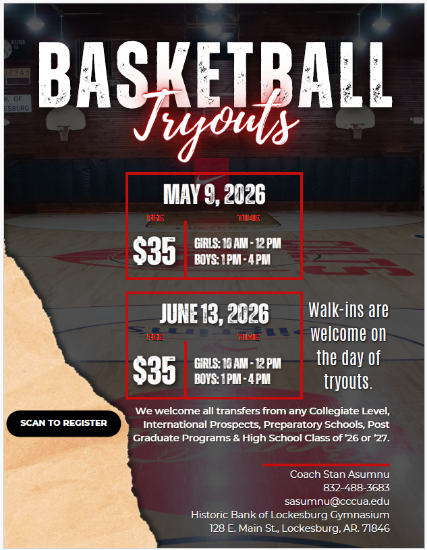 Picture of UA Cossatot Colts Basketball Tryouts Women - June 13, 2026 10:00 am to 12:00 pm